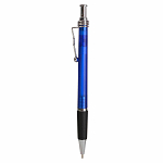 Snap pen with frosted barrel, metal wavy clip and rubberised grip 2