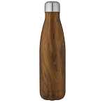 Cove 500 ml vacuum insulated stainless steel bottle with wood print 4