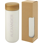 Lumi 300 ml ceramic tumbler with bamboo lid 3