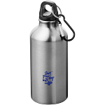 Oregon 400 ml RCS certified recycled aluminium water bottle with carabiner 2