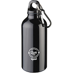 Oregon 400 ml RCS certified recycled aluminium water bottle with carabiner 2