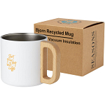 Bjorn 360 ml RCS certified recycled stainless steel mug with copper vacuum insulation 2