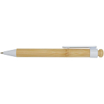 Rattan bamboo and recycled plastic ballpoint pen (black ink) 3