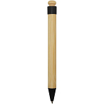 Rattan bamboo and recycled plastic ballpoint pen (black ink) 4