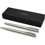 Didimis recycled stainless steel ballpoint and rollerball pen set (black ink) 2