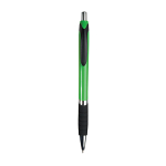 Plastic snap pen with coloured barrel, rubberised grip and chromed details 1