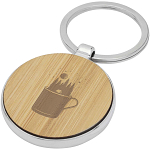 Nino bamboo round keychain 2