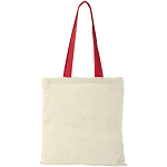 Nevada 100 g/m² cotton tote bag coloured handles 7L 4