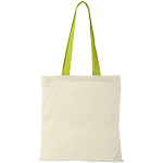 Nevada 100 g/m² cotton tote bag coloured handles 7L 4