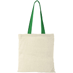 Nevada 100 g/m² cotton tote bag coloured handles 7L 3