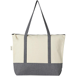 Repose 320 g/m² recycled cotton zippered tote bag 10L 4