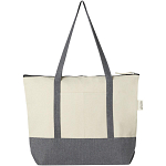 Repose 320 g/m² recycled cotton zippered tote bag 10L 3