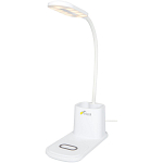 Bright desk lamp and organizer with wireless charger 2