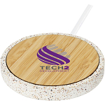 Terrazzo 10W wireless bamboo charging pad 2