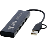 Rise RCS recycled aluminium USB 2.0 hub 2