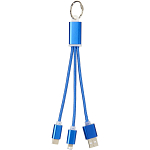 Metal 3-in-1 charging cable with keychain 3