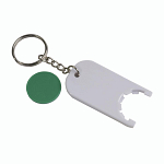 Plastic key ring with shopping trolley token 3