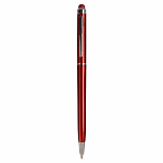 Plastic twist pen with touchscreen rubber tip and metal clip 1