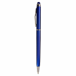 Plastic twist pen with touchscreen rubber tip and metal clip 2