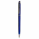 Plastic twist pen with touchscreen rubber tip and metal clip 1