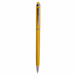 Plastic twist pen with touchscreen rubber tip and metal clip 1