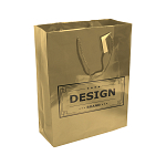 157 g/m2 laminated paper shopping bag with gusset and bottom reinforcement, string handles 2