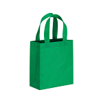 80 g/m2 non-woven fabric mini shopping bag with gusset and short handles 1