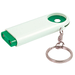 Plastic key ring with shopping trolley token and 2-led light 1