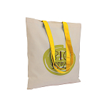 135 g/m2 natural cotton shopping bag with coloured long handles 4