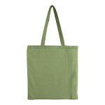 150 g/m2 recycled cotton shopping bag, melange effect, long handles and gusset 3