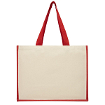 Varai 320 g/m² canvas and jute shopping tote bag 23L 4