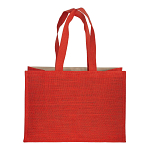 280 g/m2 cotton shopping bag with jute details, long handles and gusset 4