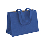 280 g/m2 cotton shopping bag with jute details, long handles and gusset 3