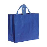 Recycled laminated 120 g/m2 pp shopping bag with gusset and short  handles 1