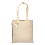 220/g m2 organic cotton shopping bag, long hanles and gusset 2