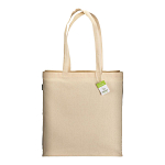 220/g m2 organic cotton shopping bag, long handles and gussets 2