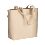 220/g m2 organic cotton shopping bag, long handles and bottom gusset 1