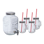 Glass dispenser with 4 jugs 1