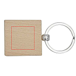 Gioia beech wood squared keychain 4