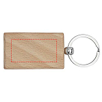 Gian beech wood rectangular keychain 4