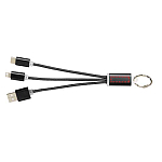 Metal 3-in-1 charging cable with keychain 4