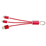 Metal 3-in-1 charging cable with keychain 4