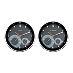 Wall clock hygro-, thermometer 4