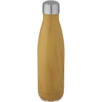 Cove 500 ml vacuum insulated stainless steel bottle with wood print