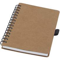 Cobble A6 wire-o recycled cardboard notebook with stone paper