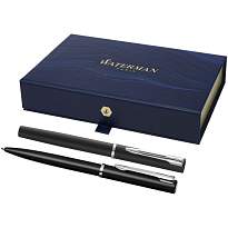 Waterman Allure rollerball and ballpoint pen set  (black ink)