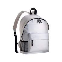 600d polyester 3-pocket backpack (one mesh side pocket). adjustable shoulder straps