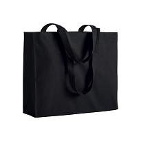 200 g/m2 cotton shopping bag, long handles and gusset