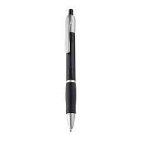 Ball pen with rubber grip zone