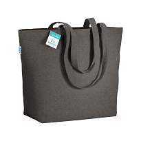 280g/m2 recycled cotton shopping bag, long handles and gusset